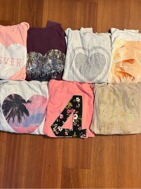 Victoria’s Secret Graphic Sweatshirt Bundle Lot of 7 XS Extra Small Hoodies
